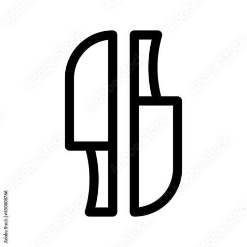 hunting knife icon or logo isolated sign symbol vector illustration - high quality black style vector icons
