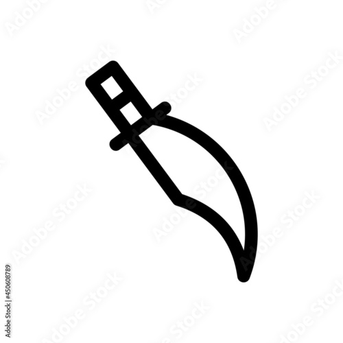 hunting knife icon or logo isolated sign symbol vector illustration - high quality black style vector icons
