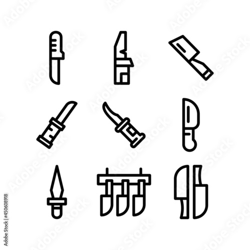 hunting knife icon or logo isolated sign symbol vector illustration - high quality black style vector icons

