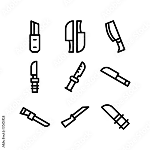 hunting knife icon or logo isolated sign symbol vector illustration - high quality black style vector icons
