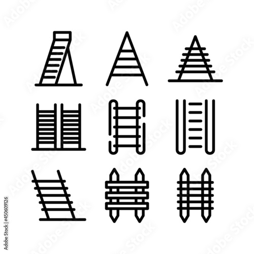 ladder icon or logo isolated sign symbol vector illustration - high quality black style vector icons 