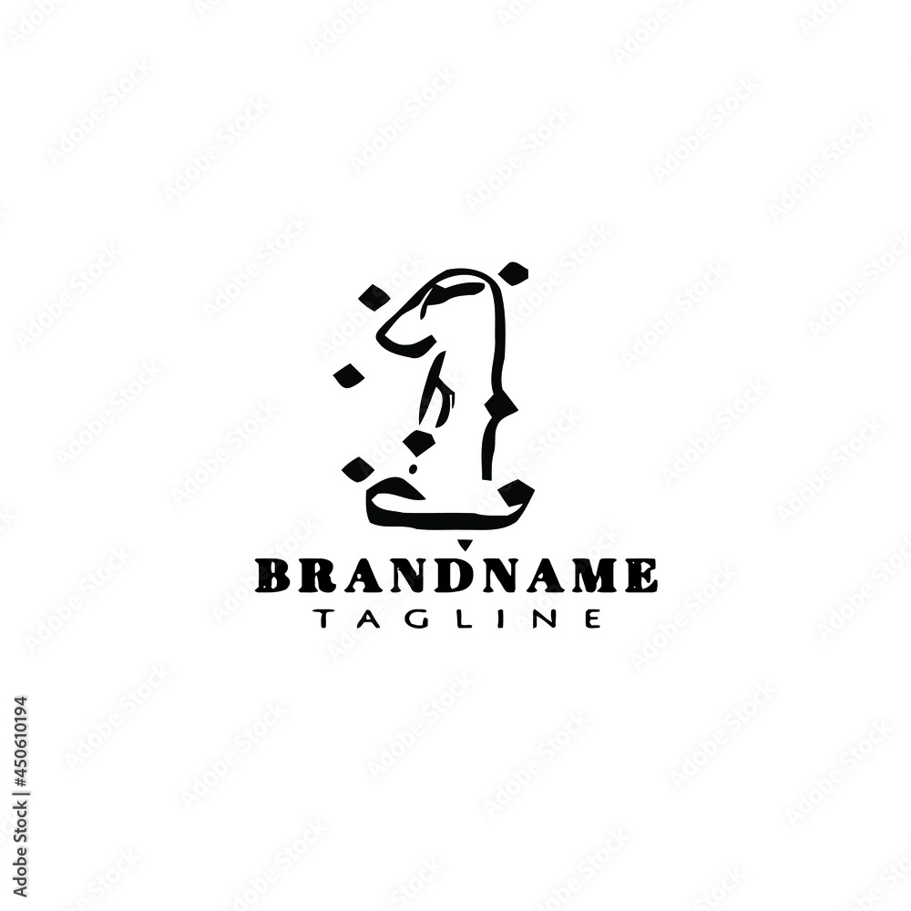 number one logo icon design template vector illustration