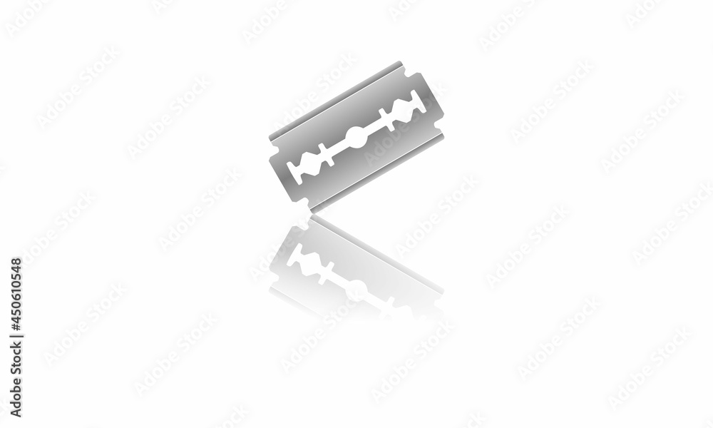Razor blade in the mirror illustration vector design Razor blade in the mirror illustration vector design
