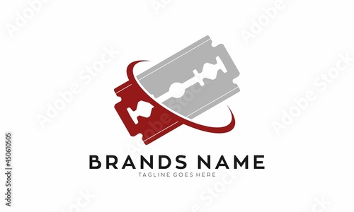 Modern razor blade illustration logo vector © tira