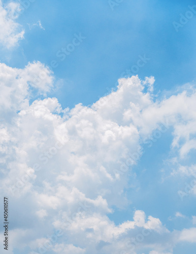 Panoramic view of clear blue sky and clouds, clouds with background.