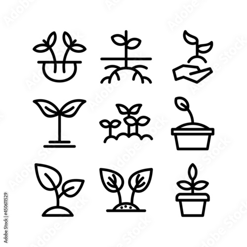 sprouts icon or logo isolated sign symbol vector illustration - high quality black style vector icons 