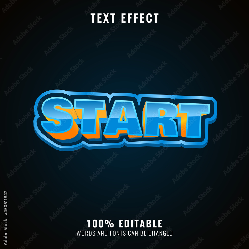 funny kids game logo title text effect