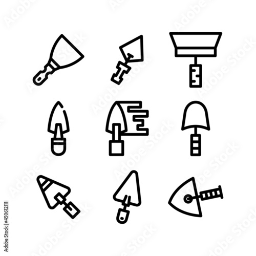 trowel icon or logo isolated sign symbol vector illustration - high quality black style vector icons
