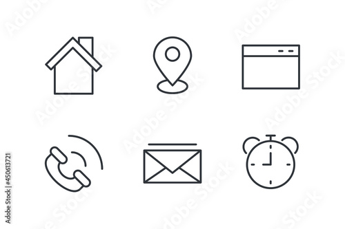 contact us set icon, isolated contact us set sign icon, vector illustration