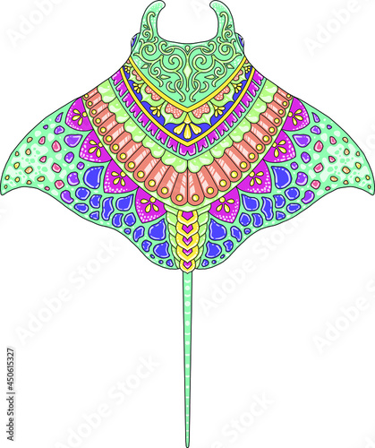 manta colorful mandala design