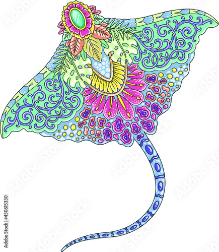 manta colorful mandala design