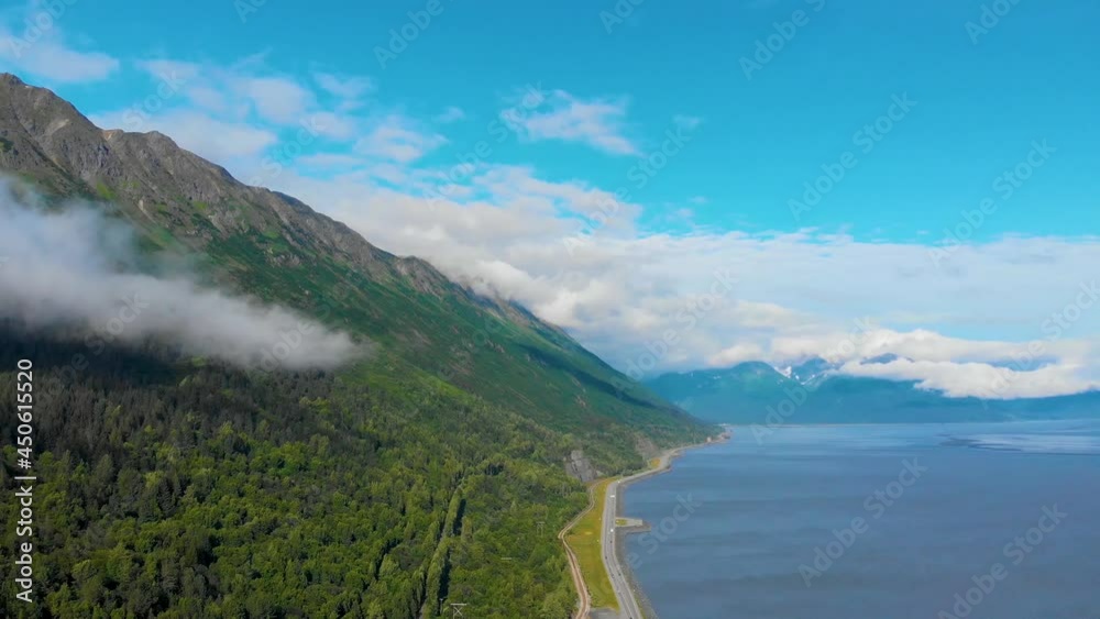 4K Drone Video of Mountains and Shoreline of Kenai Peninsula in Summer 4K Drone Video of Mountains and Shoreline of Kenai Peninsula in Summer