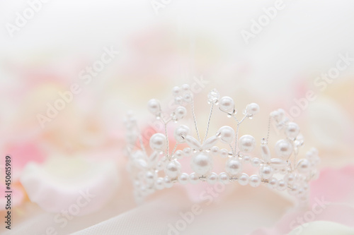 A crown on flower isolated on white background