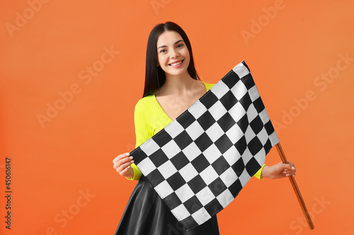 Beautiful young woman with ...