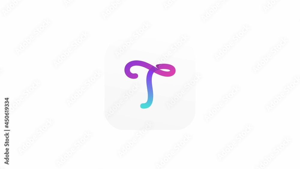 Dynamic fresh colorful logo letter T Dynamic fresh colorful logo letter T