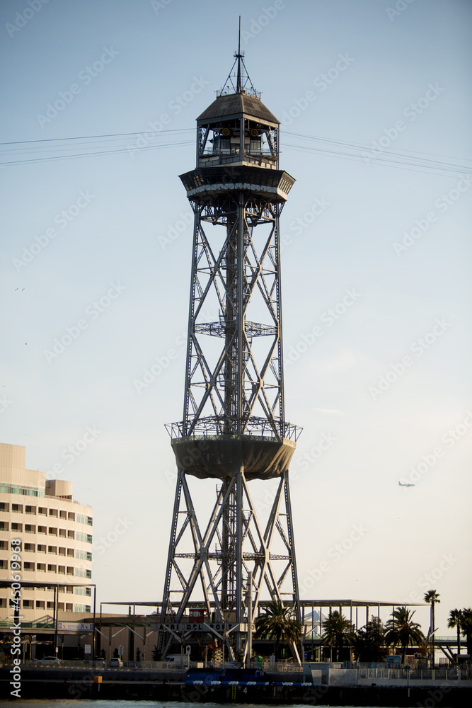 Central tower of the Barcelona Port cable car
