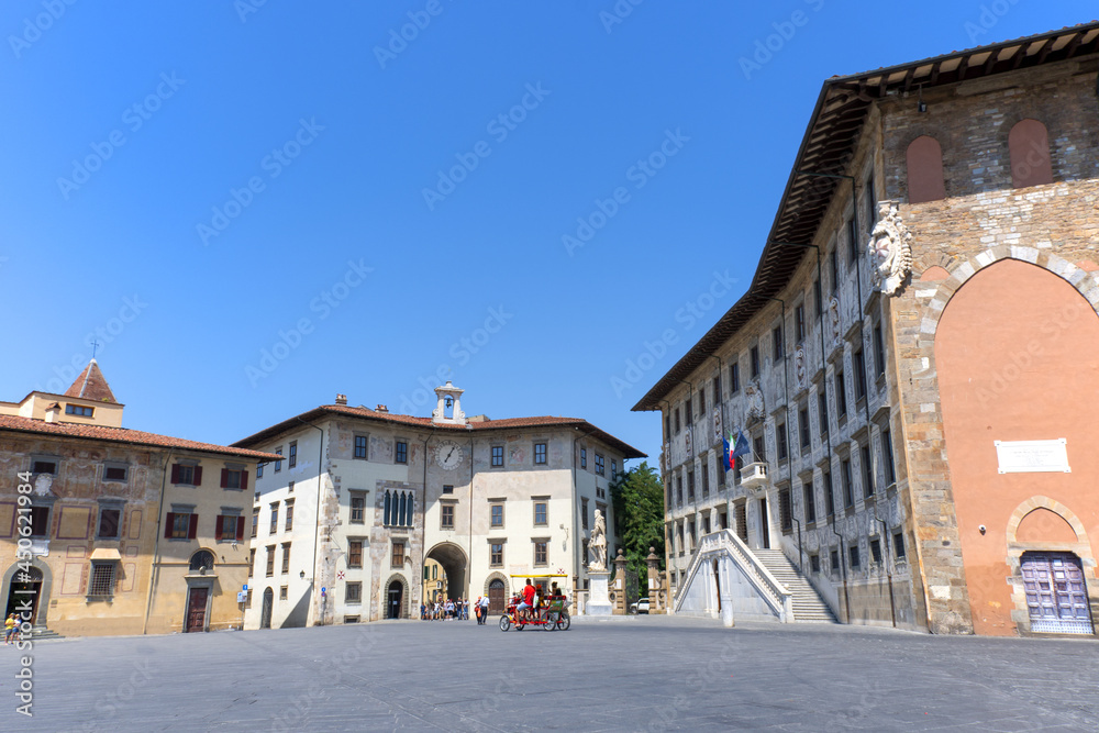 View of The Knights Square (Italian: Piazza dei Cavalieri)  in Pisa, Italy