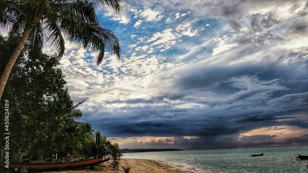 Sky with three kinds of weather Havelock Island Stock Photo Adobe Stock