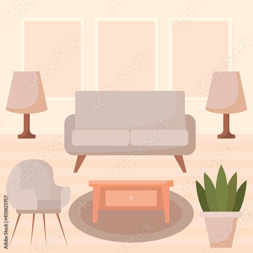 living room illustration