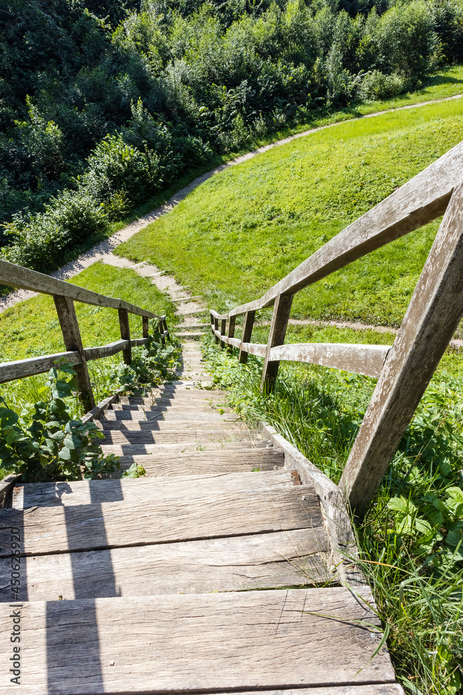 Duksta educational trail, stairs with handrails Duksta educational trail, stairs with handrails