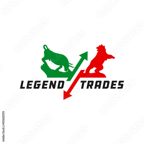 online trading business illustration logo