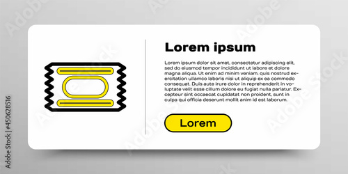 Line Circus ticket icon isolated on white background. Amusement park. Colorful outline concept. Vector