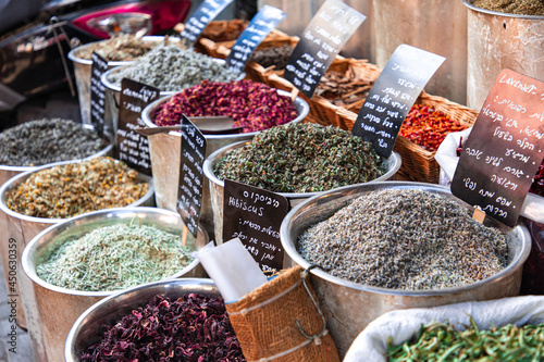 spices in the Israeli market © Meggy