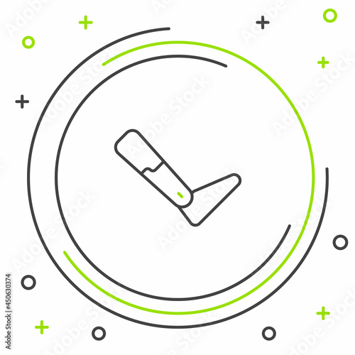 Line Prosthesis leg icon isolated on white background. Futuristic concept of bionic leg, robotic mechanical leg. Colorful outline concept. Vector