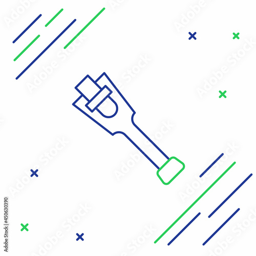 Line Prosthesis leg icon isolated on white background. Futuristic concept of bionic leg, robotic mechanical leg. Colorful outline concept. Vector