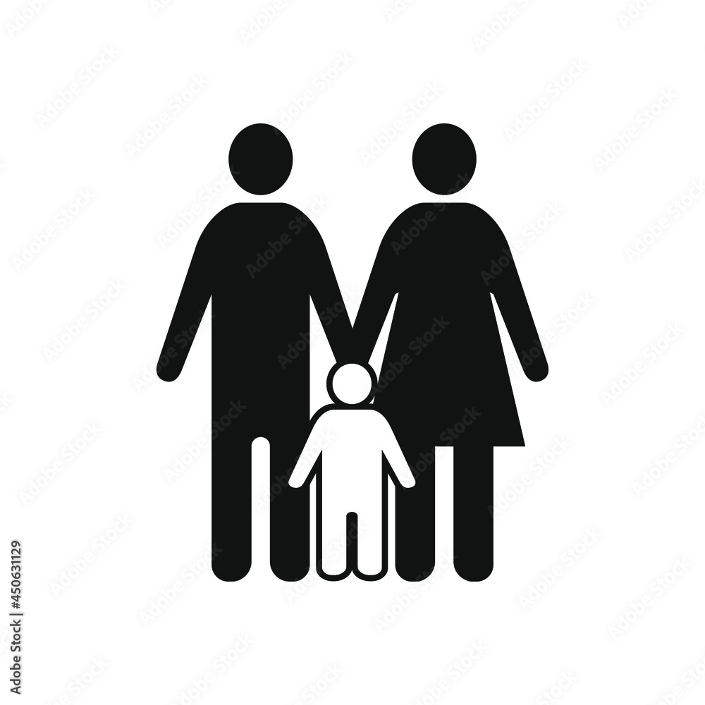 Family icon isolated on white background. Family vector design illustration. Family icon simple Family icon isolated on white background. Family vector design illustration. Family icon simple