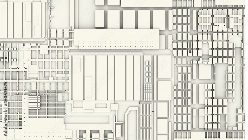 Lines geometry background. Block shapes of flat view.. 3D clay render ...