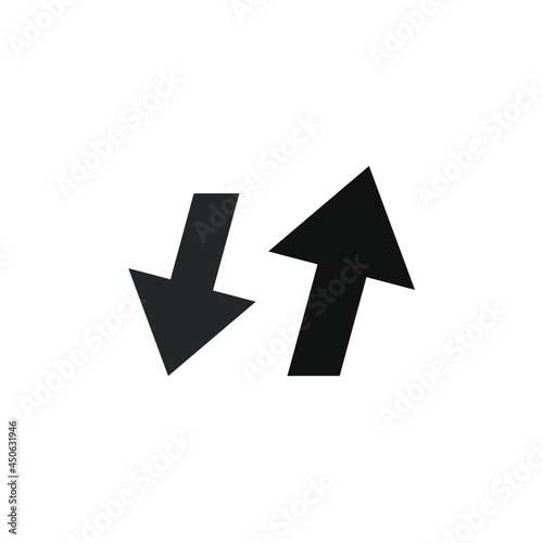two arrows pointing up and down