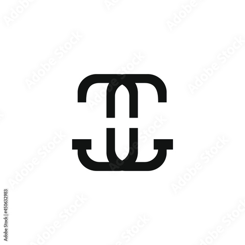 abstract letter C related and truncated body