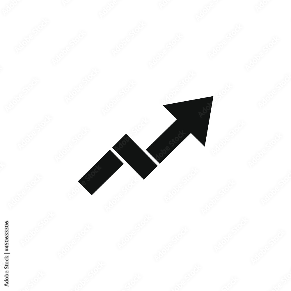 arrow facing sideways with a bent body