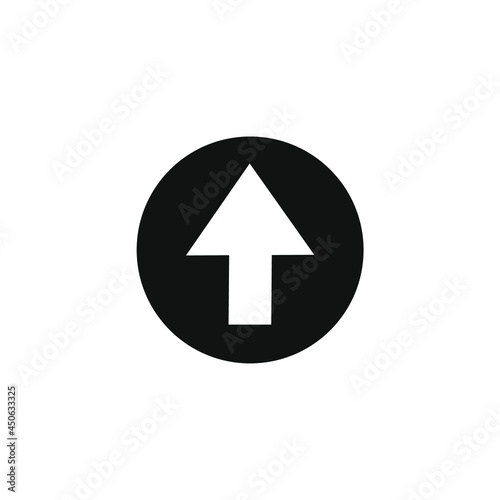 arrow facing up in a circle