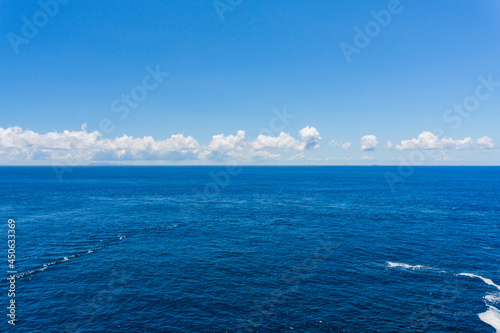 A vast expanse of the Pacific Ocean.