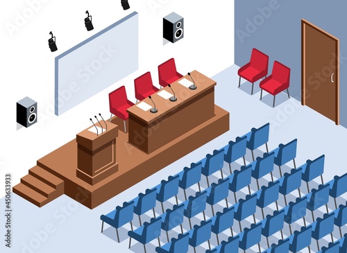 Empty Conference Hall Composition