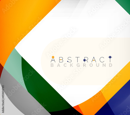 Abstract square shape with overlapping waves, minimal geometric background. Vector Illustration For Wallpaper, Banner, Background, Landing Page