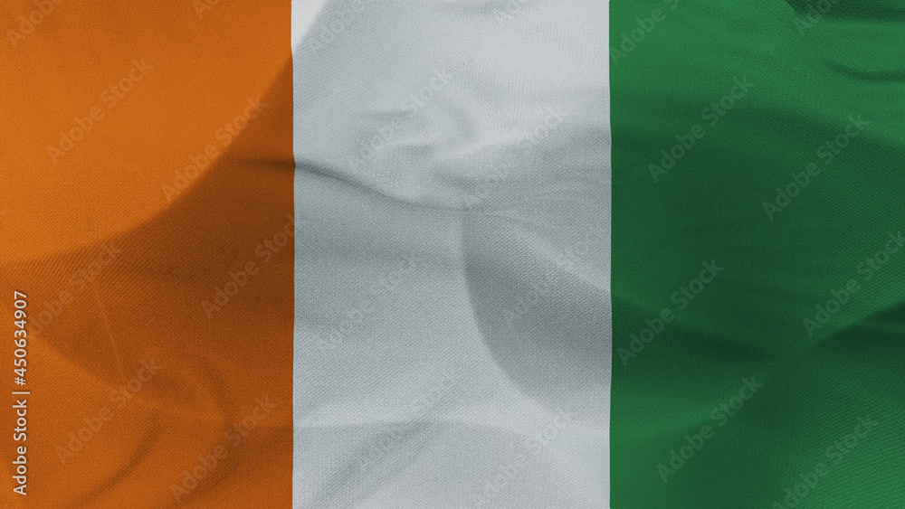Close up 3d video 4k waving flag Irlande Close up 3d video 4k waving flag Irlande