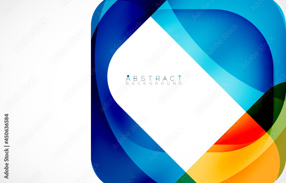Minimal background. Abstract square shape with round corners created with wavy forms. Vector Illustration For Wallpaper, Banner, Background, Landing Page Minimal background. Abstract square shape with round corners created with wavy forms. Vector Illustration For Wallpaper, Banner, Background, Landing Page