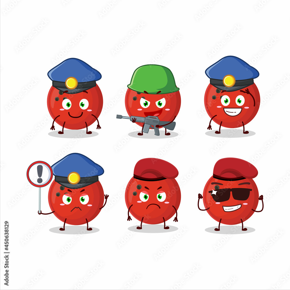 A dedicated Police officer of bowling ball mascot design style