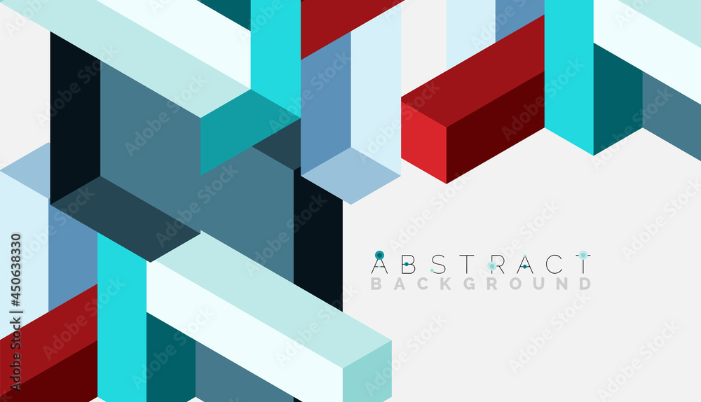 Abstract background. 3d cubes, cubic elements and blocks. Techno or business concept for wallpaper, banner, background, landing page Abstract background. 3d cubes, cubic elements and blocks. Techno or business concept for wallpaper, banner, background, landing page