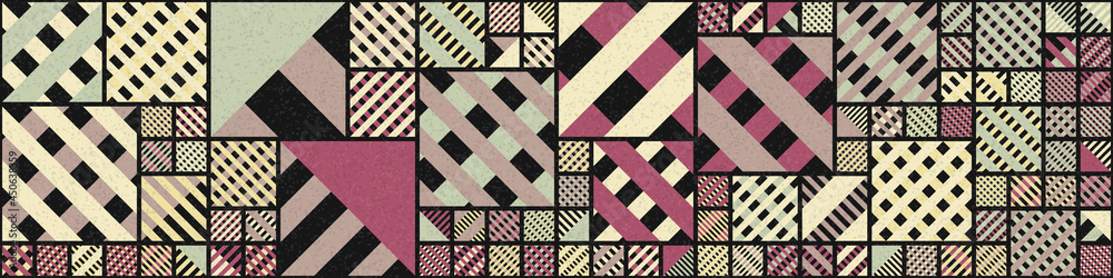 Fototapeta premium Abstract Geometric Pattern generative computational art illustration
