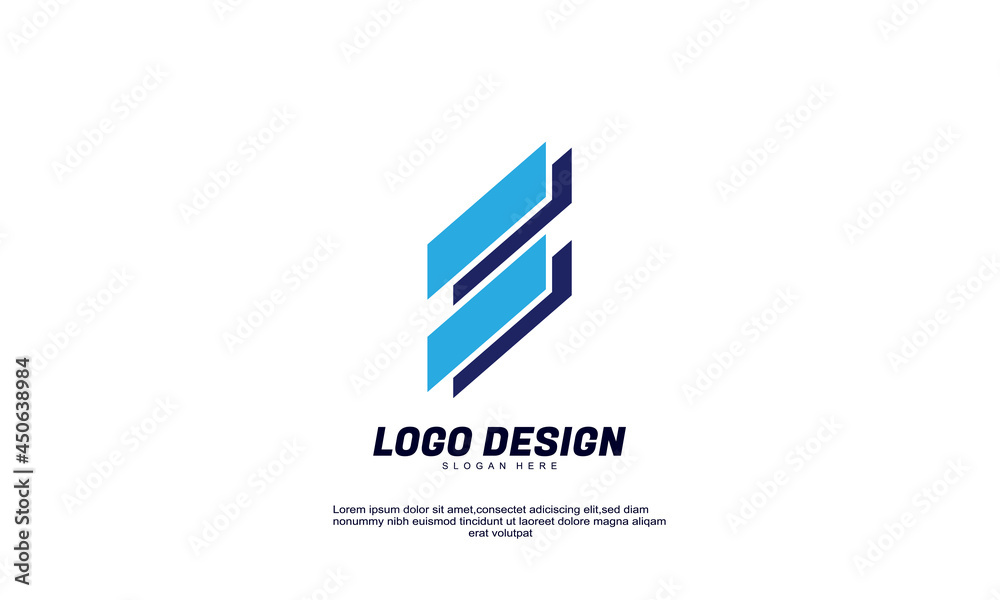 abstract creative idea branding colorful company and corporate business logo design template