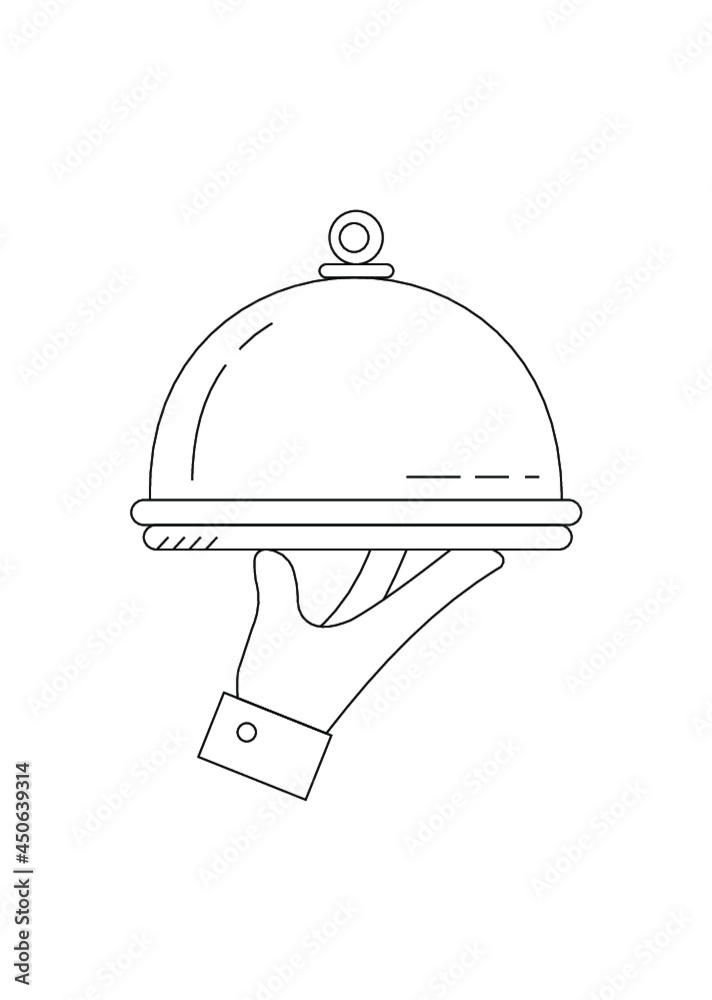 Fototapeta premium restaurant cloche icon