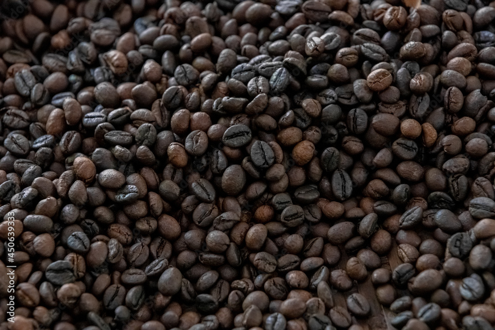 Roasted Brown Coffee Beans Background Roasted Brown Coffee Beans Background