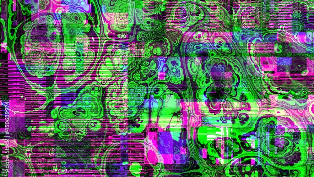 Fototapeta premium Digital fractal pattern. Abstract background.
