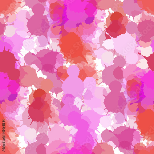 Watercolor Blobs Seamless Pattern.