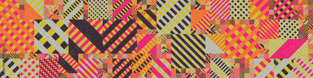 Naklejka premium Abstract Geometric Pattern generative computational art illustration