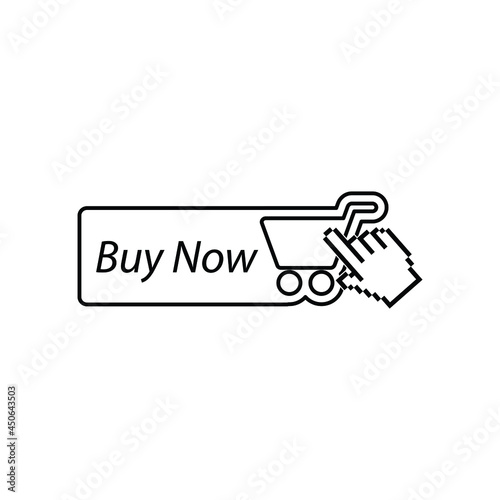 buy now icon. website element. online shop symbol, shopping cart icon